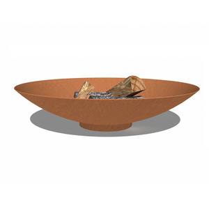 Water Fire Bowl Factory Garden Rust 100Cm 120Cm 150Cm Round Corten Steel Fire Pit Corten Steel Wood Burning Fire Pit