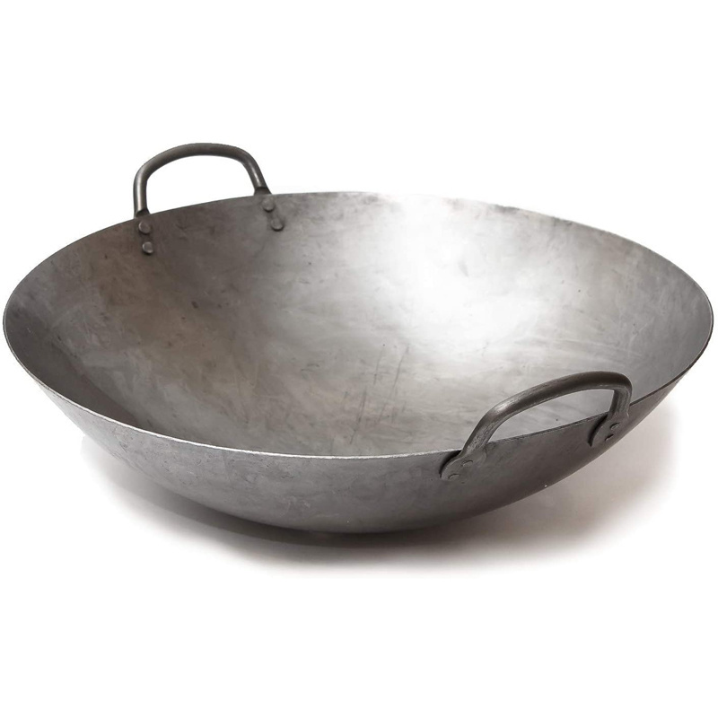 Flat Bottom Carbon Steel Chinese Wok Pan