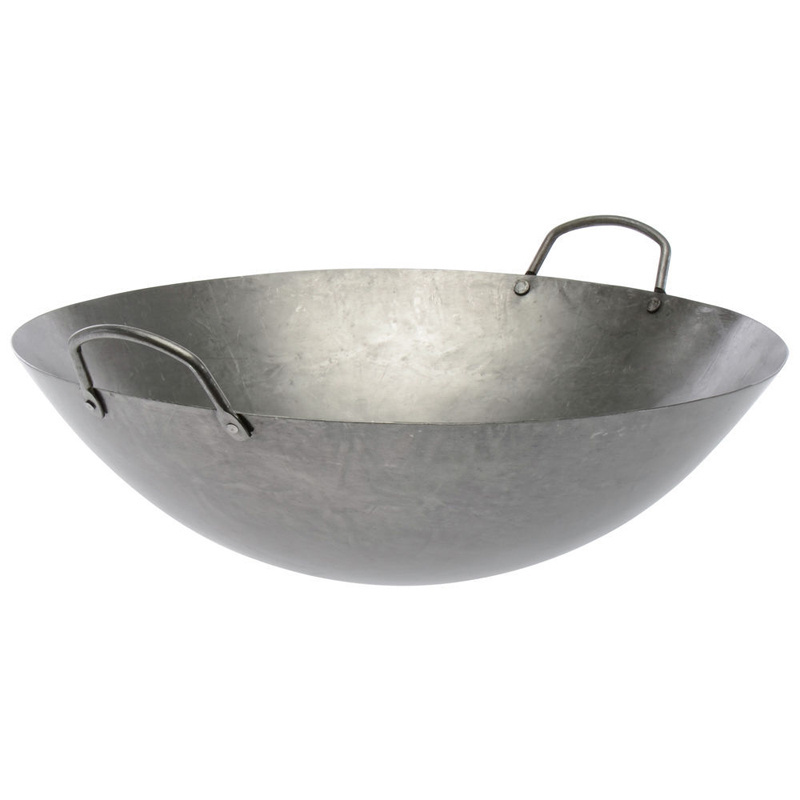 Flat Bottom Carbon Steel Chinese Wok Pan