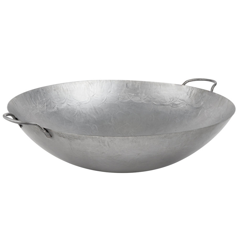 Flat Bottom Carbon Steel Chinese Wok Pan