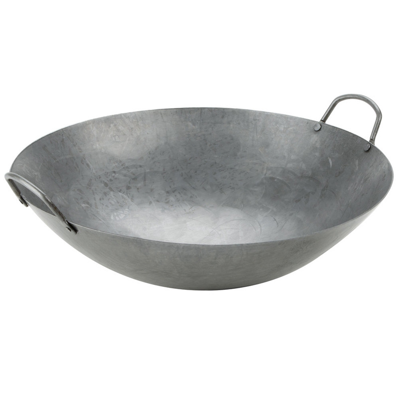 Flat Bottom Carbon Steel Chinese Wok Pan