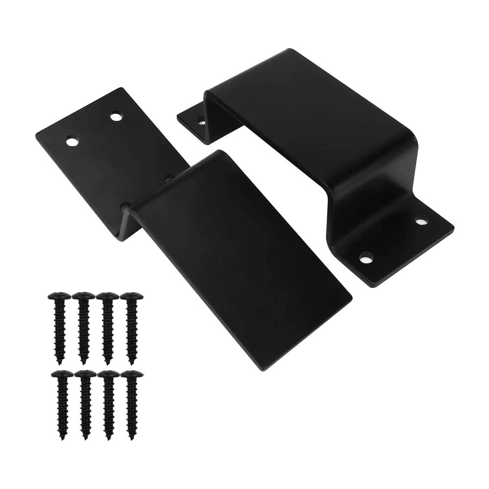 Heavy Duty Door Barricade Brackets Door Security Bar Holder Brackets Fit for Door Reinforcement