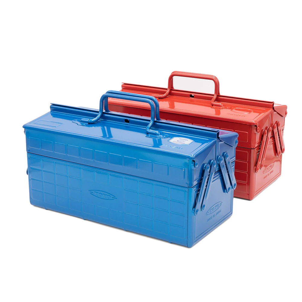 Customized Professional Workshop Portable Blue Aluminum Metal Cantilever Toolbox