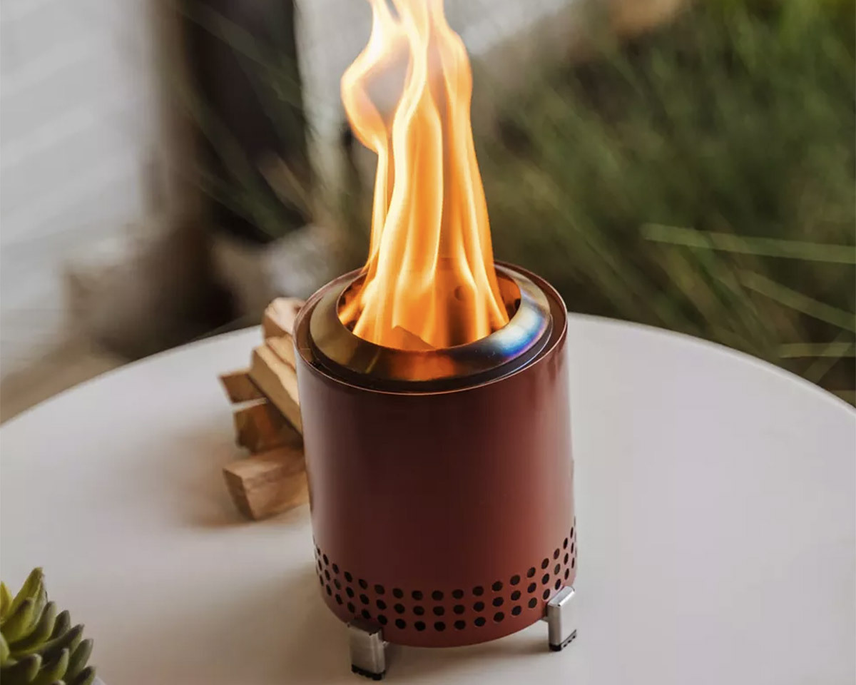 Smokeless Steel Stove Portable Mini Steel Stove Portable Tabletop Pellet Fire Pit