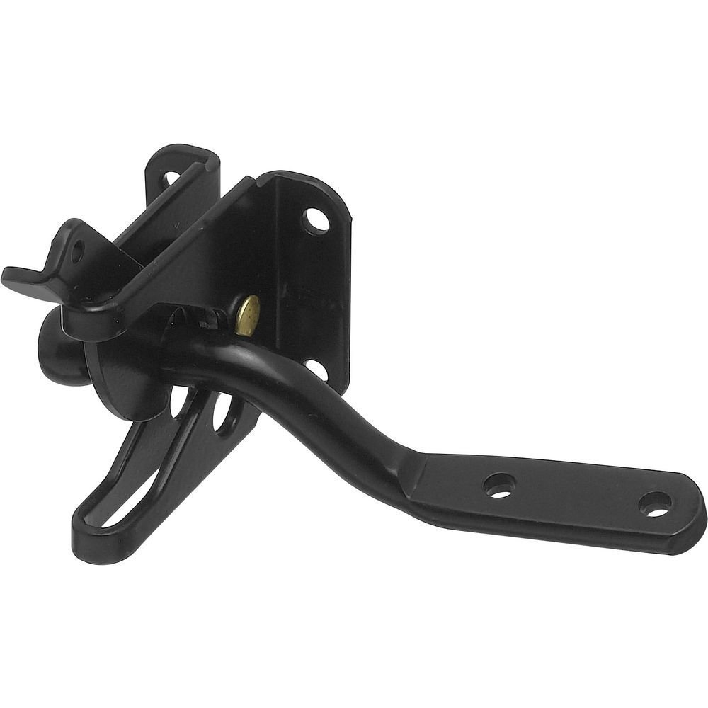 Black Steel Self Locking Automatic Gravity Lever Fence Gate Latch