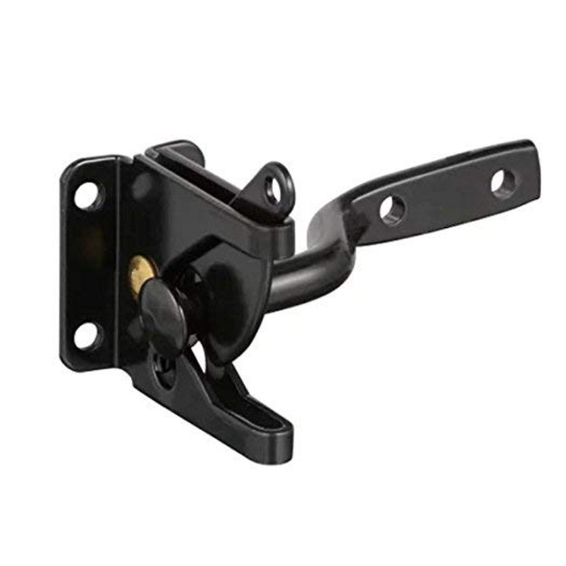 Black Steel Self Locking Automatic Gravity Lever Fence Gate Latch