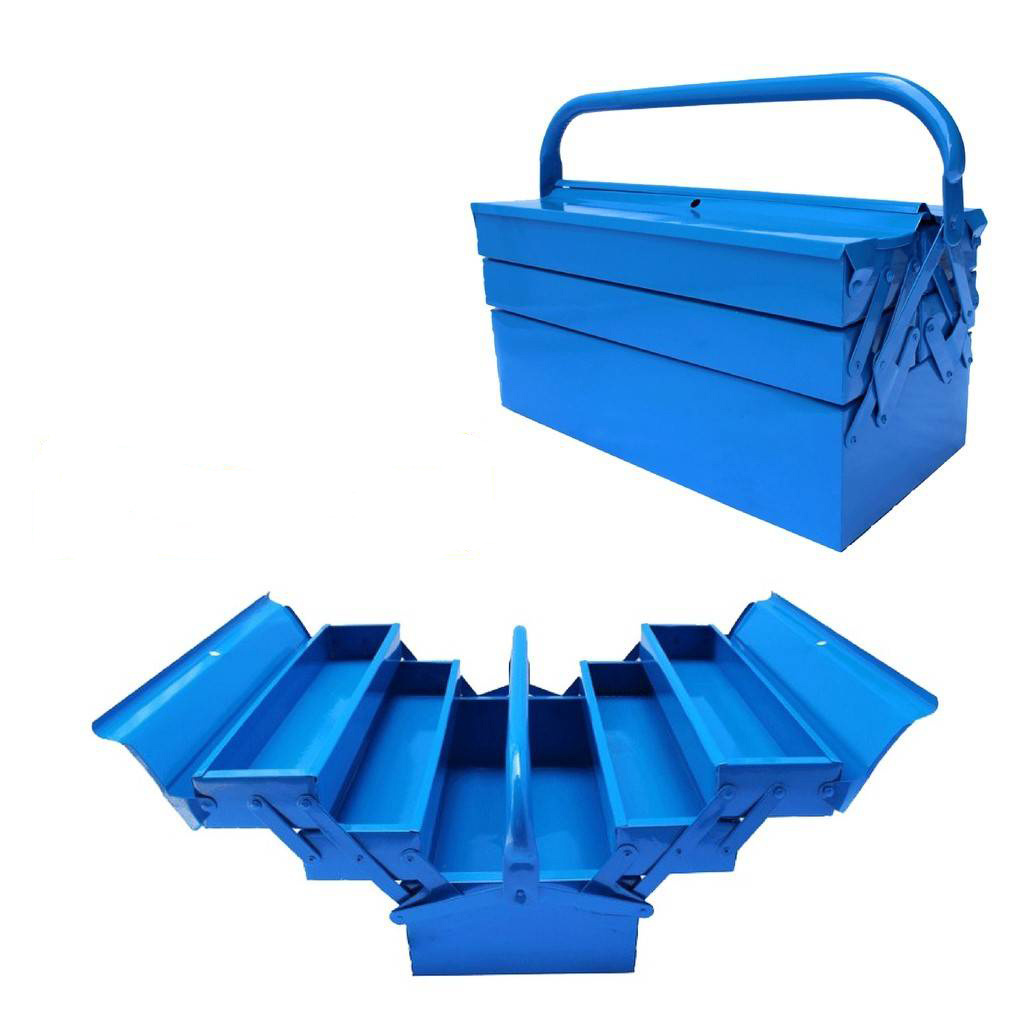 Customized Professional Workshop Portable Blue Aluminum Metal Cantilever Toolbox