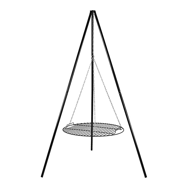 Bbq Grills Round Metal Hanging Grill Charcoal Tripod Fire Pit