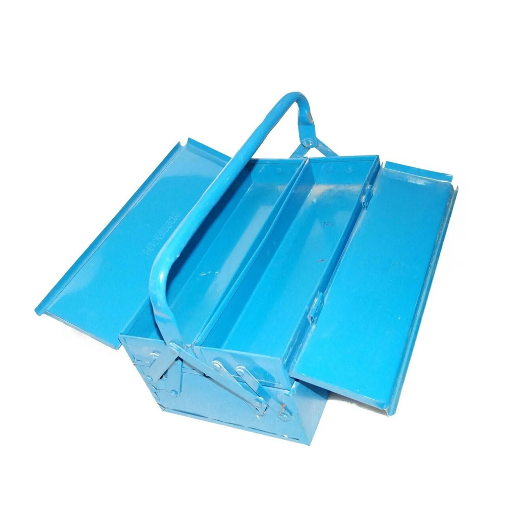 Customized Professional Workshop Portable Blue Aluminum Metal Cantilever Toolbox