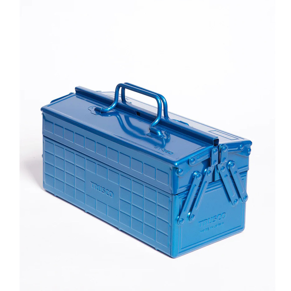 Customized Professional Workshop Portable Blue Aluminum Metal Cantilever Toolbox