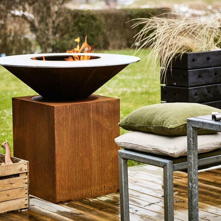 Metal Fire Pit Grill De Barbecu Sur Mesur Steel Tabletop Standing Fire Pit