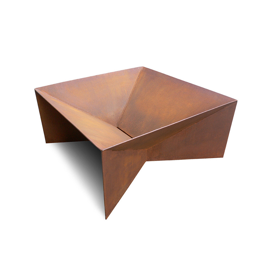 Factory Oem Stainless Steel Half Sphere Rusty Corten Steel Bbq Fire Pit