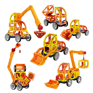 Educational Toys Distributors EN-71 ASTM Certifications Wholesale Magnetic Construction Building Blocks Set for Children Plastic