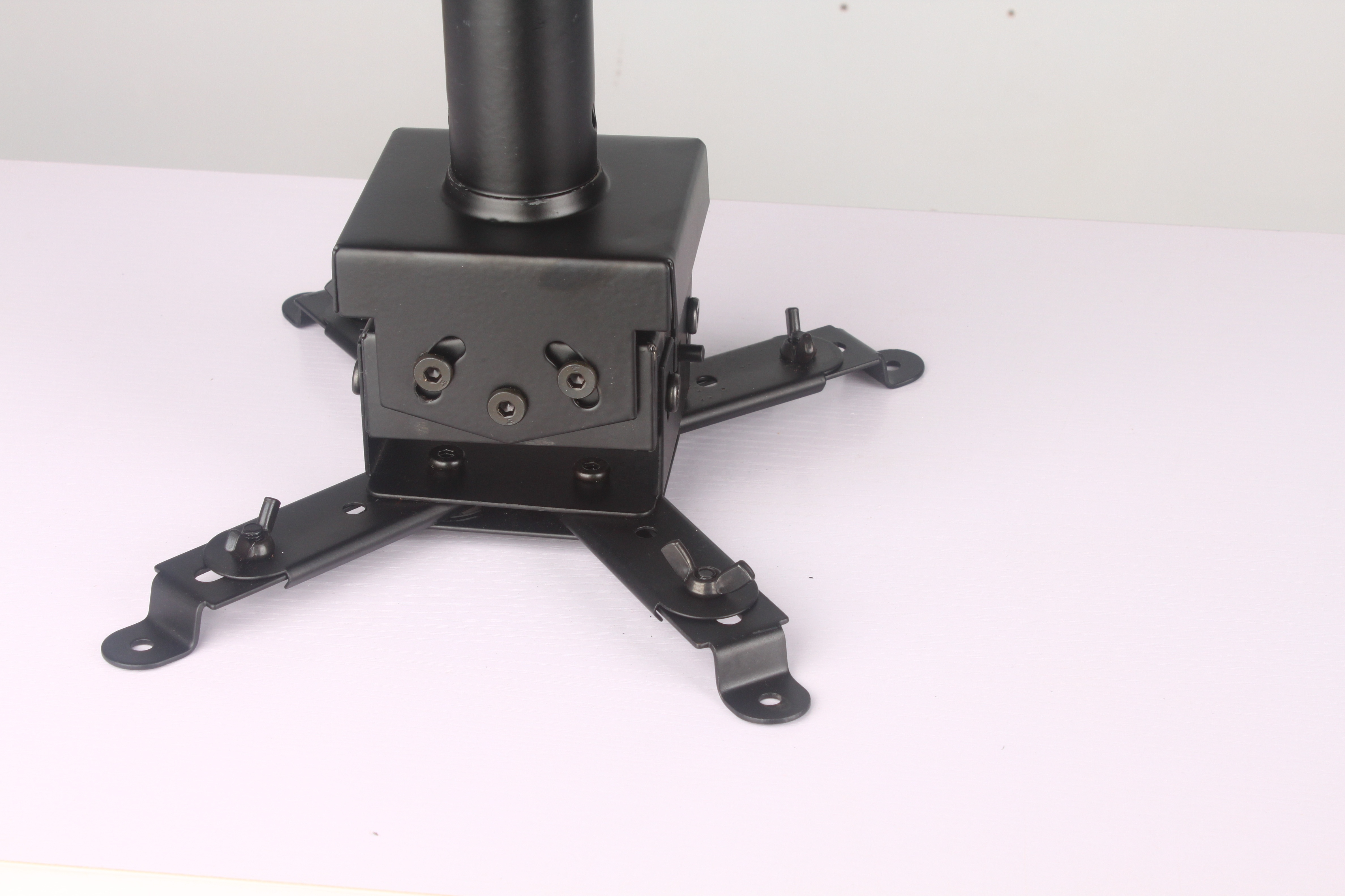 Full Motion Universal Projector Ceiling Mount Bracket with Adjustable Extendable Arms Rotating Swivel Tilt and Low Profile Mount