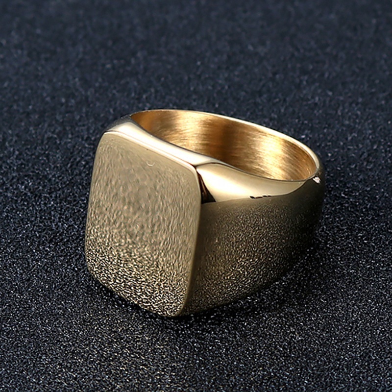 Wholesale Fashion Stainless Steel Blank Mens 18K Gold Plated Rings Custom Man Ring