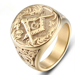 Custom Stainless Steel Rings Jewelry Signet Men Rings