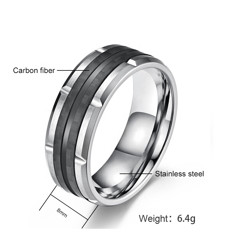 Wholesale Fine Plated Finger Two Tone Waterproof Stainless Steel Fashion Custom Jewelry Rings For Man