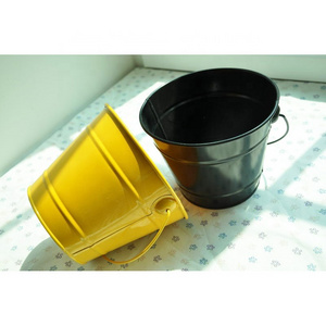 Hot Sell Easter Gift Bucket Small Colored Metal Bucket With Handle Colorful Galvanized Bucket Metal Pail