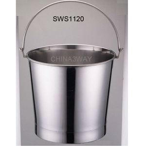 Factory Wholesales Metal Stainless Steel Milk Bucket Pail