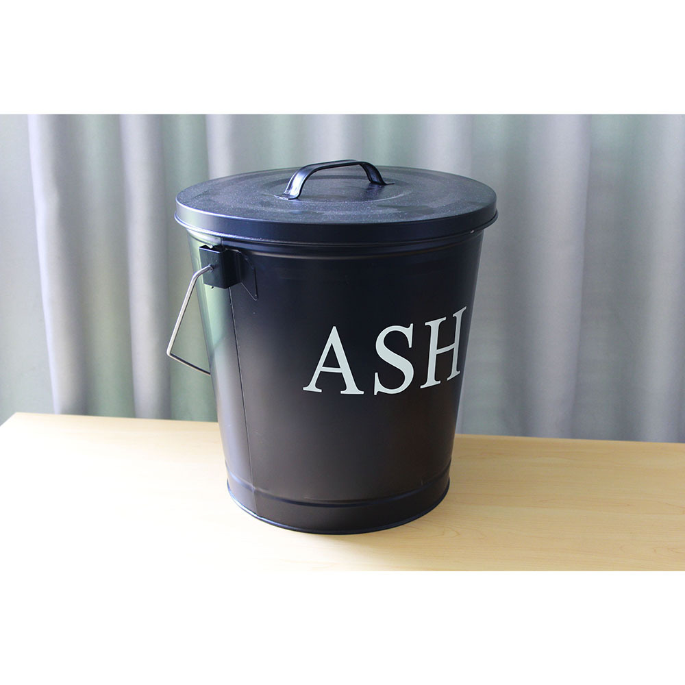 High Quality Galvanized Fireplace Ash Bin Metal Garden Charcoal Pail With Handle Fire Pit Tools