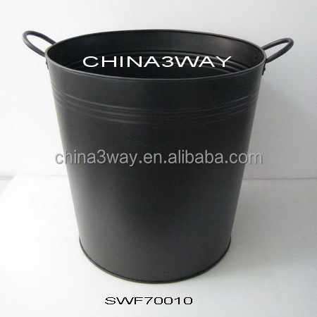 High Quality Galvanized Fireplace Ash Bin Metal Garden Charcoal Pail With Handle Fire Pit Tools