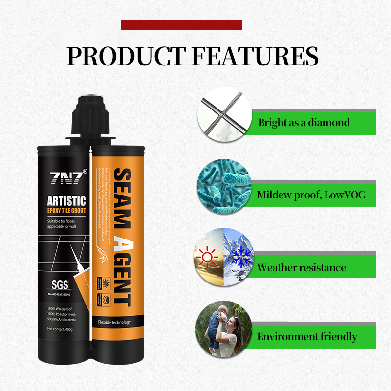 7N7 Factory Epoxy resin Tile Grout Waterproof Eco-friendly Durable Anti-Mildew Color-fast Tile Joint Gap Filler