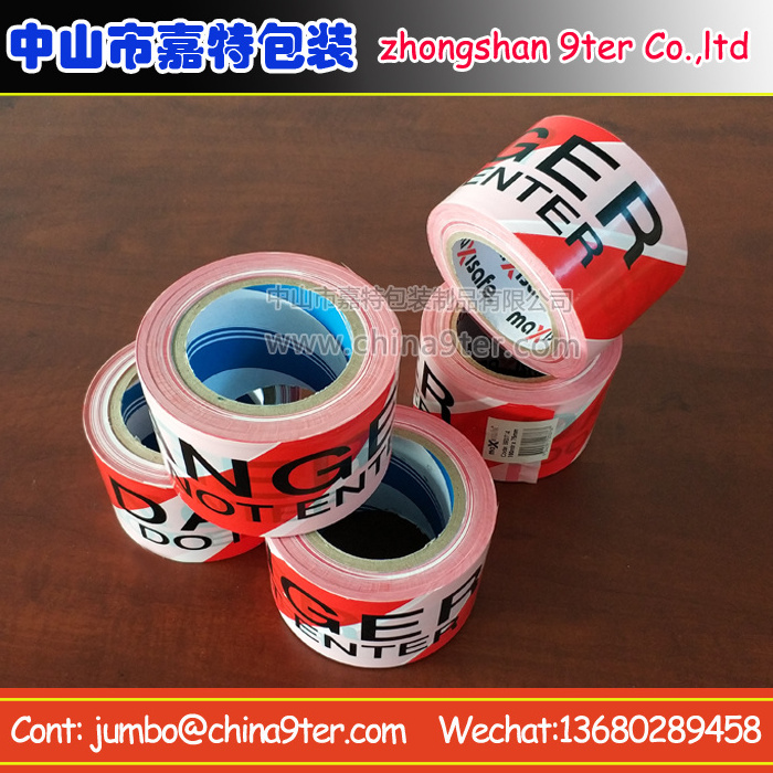 spot sales Danger do not enter barrier tape spot sale, custom PE barricade tape  75*100M inventory , MOQ 2 CTN Guangdong factory