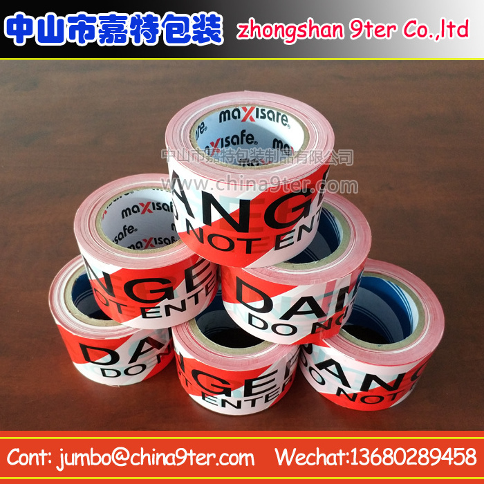 spot sales Danger do not enter barrier tape spot sale, custom PE barricade tape  75*100M inventory , MOQ 2 CTN Guangdong factory