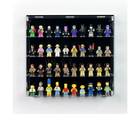 UV resistant Custom Clear Wall Mounted legoed  Minifigures Acrylic Display Case