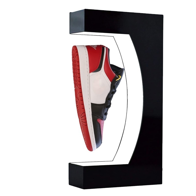 Custom shoe rack acrylic display stand Rotating magnetic floating levitating shoe display