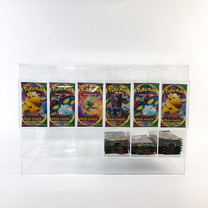 clear acrylic TCG game boy pokemon pack display stand Acrylic TCG Booster Pack Dispenser