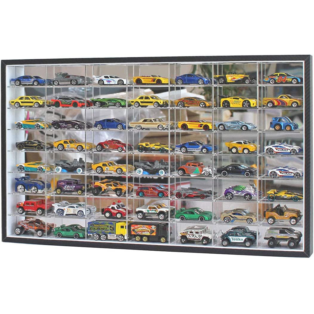 56 cars 7*8 diecast model car display case Nascar Hotwheels car storage display shelf acrylic display box