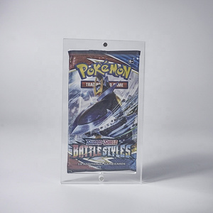 transparent acrylic magnet trading card pack case Pokemon booster pack frame holder