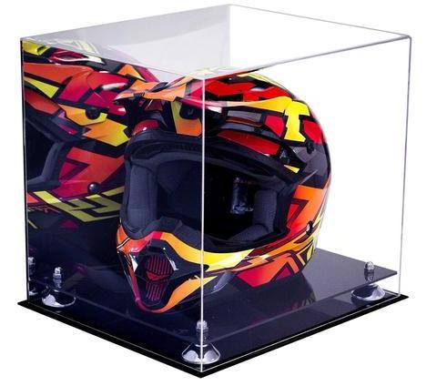 Deluxe Acrylic Wood Base Football and hockey Helmet Display Case