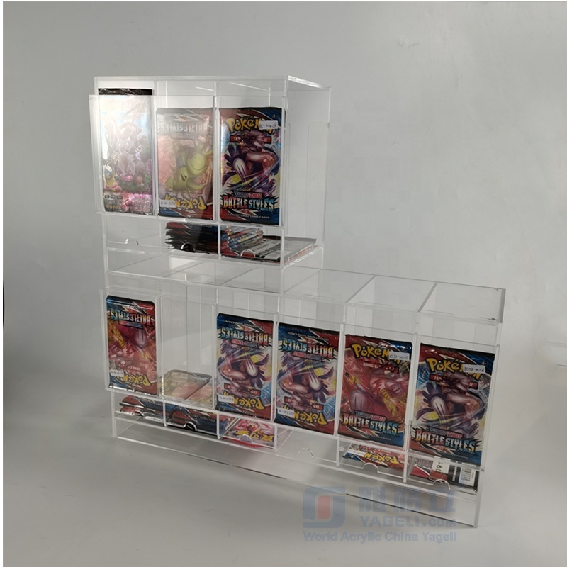 clear acrylic pokemon TCG game boy display stand Acrylic TCG pokemon Booster Pack Dispenser