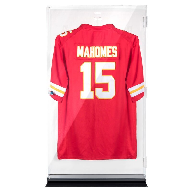 YAGELI custom clear acrylic football jersey case sports memorabilia jersey frame display case