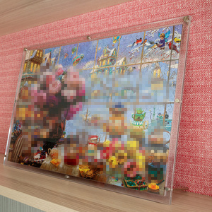 Custom Clear Acrylic Puzzle Frame 16 Pieces Acrylic Transparent Puzzle Photo Frame for Display only