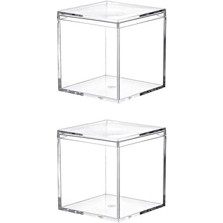 Plexiglass clear acrylic food candy storage box / case / cube