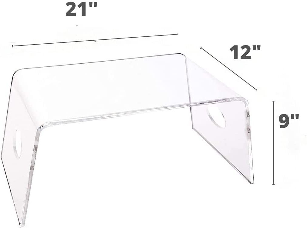 acrylic bed tray with handles computer monitor laptop stand for home office  bed couch or sofa