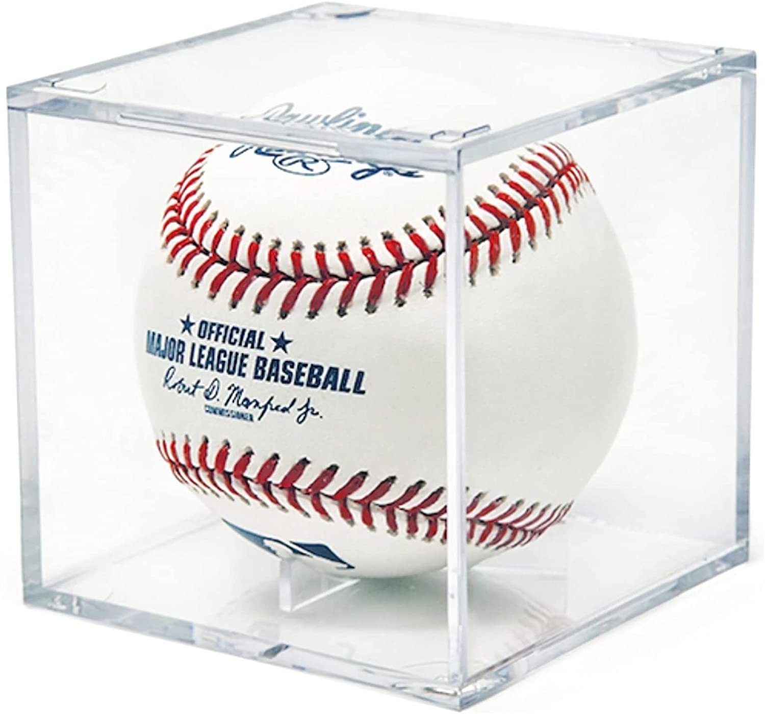 New arrival factory manufacture wholesale custom UV protected clear acrylic cube baseball holder square memorabilia display case