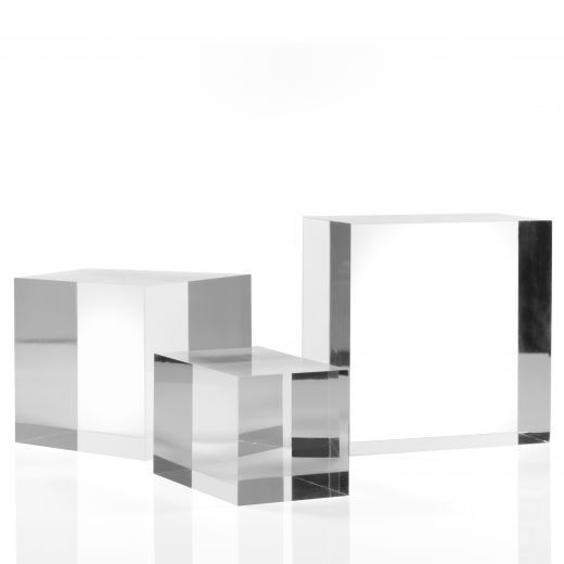 YAGELI high quality clear lucite acrylic gallery blocks solid acrylic blocks