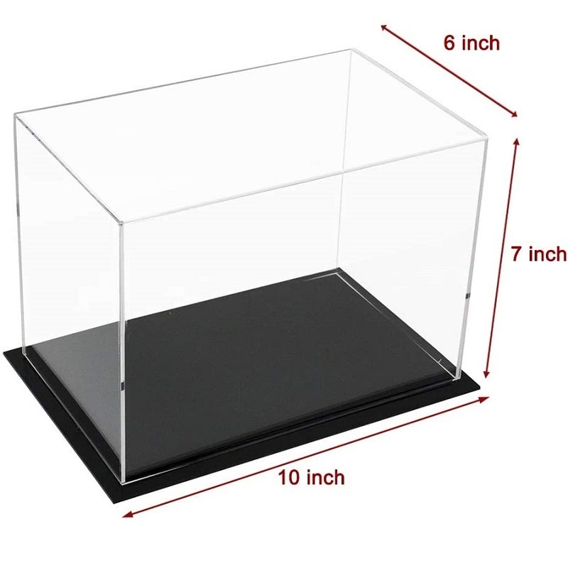 Clear Acrylic Display Case Countertop Box Cube Organizer Stand for Action Figures Toys Collectibles