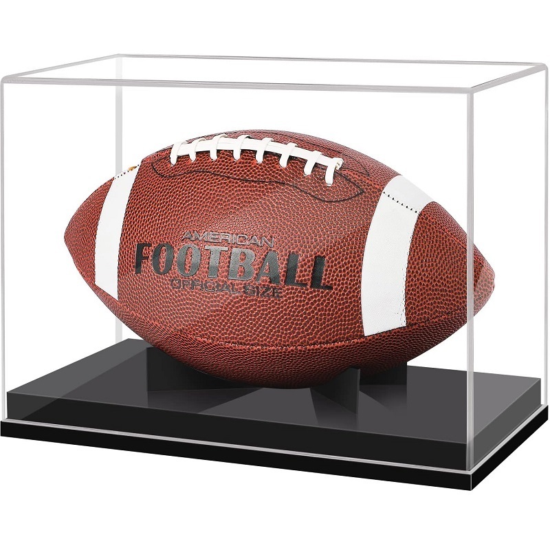 Wholesale Dustproof Clear Acrylic Full Size Football Display Case Basketball Helmet Sports Memorabilia Display Case