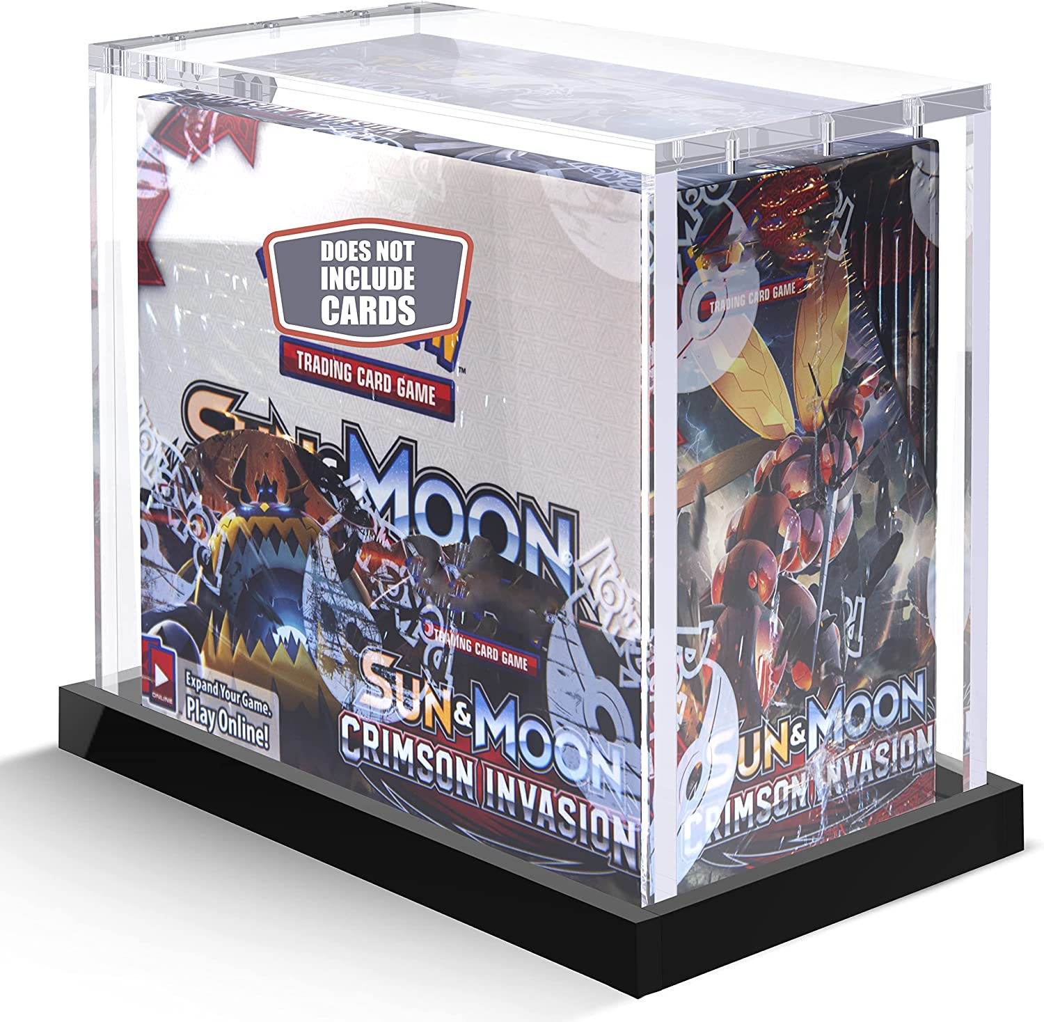 Acrylic An-ti UV TCG pokemons  Booster Box TCG accessories Display box Premium  with black Base