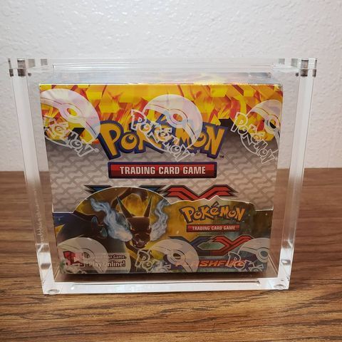 wholesale custom clear acrylic TCG trading card display box pokemon booster magnet protective  box