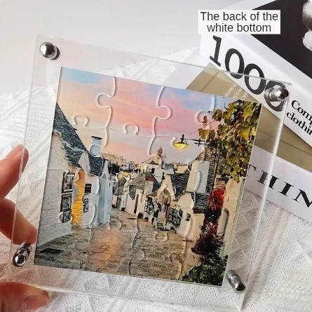 Acrylic Puzzle Board Toy Photo Gift Ornament Acrylic Japanese Wind Puzzles Photo Frame Games