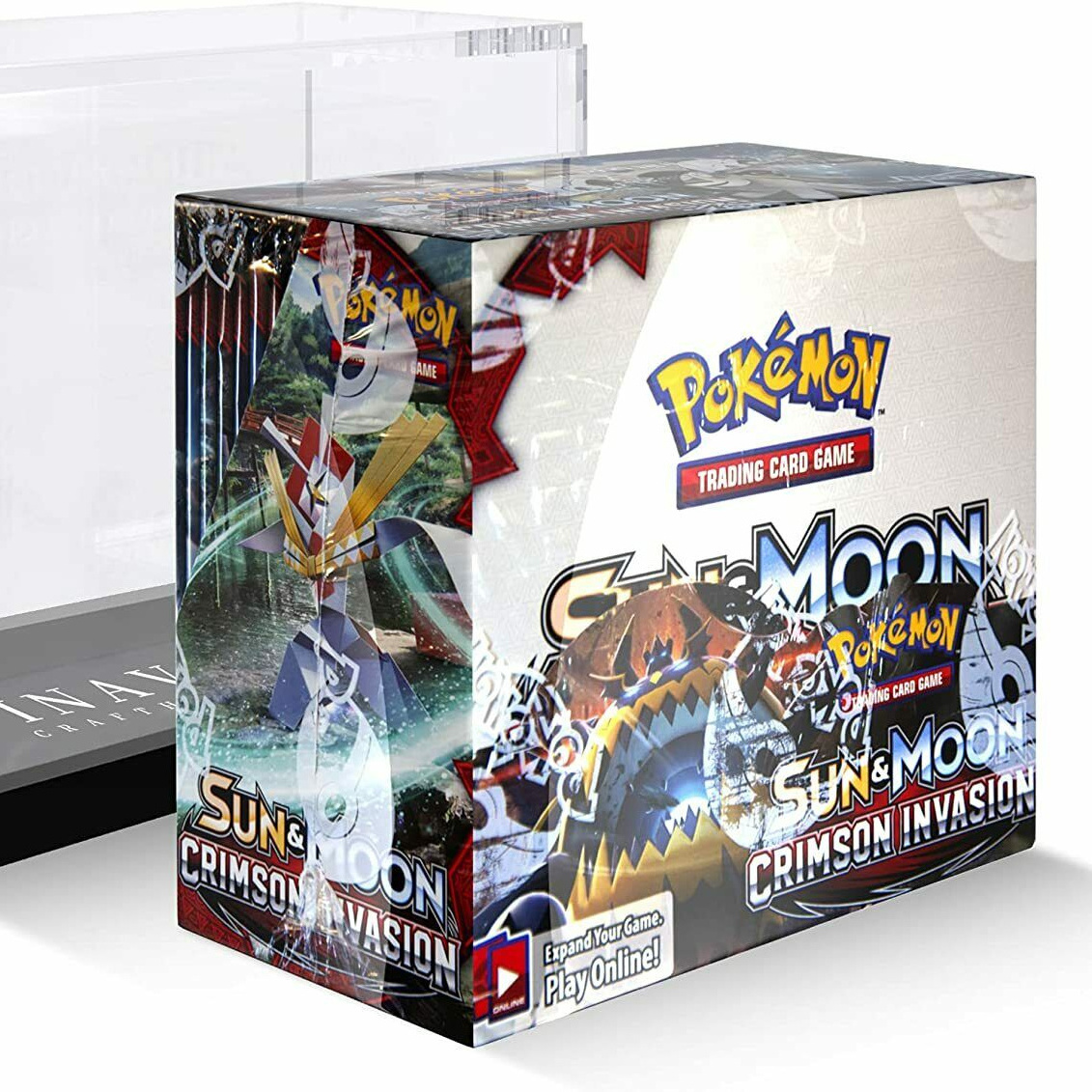 Acrylic An-ti UV TCG pokemons  Booster Box TCG accessories Display box Premium  with black Base