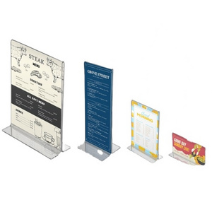 Wholesale A5 flip menu stand Acrylic Menu Display Table Talker Acrylic Menu Holder