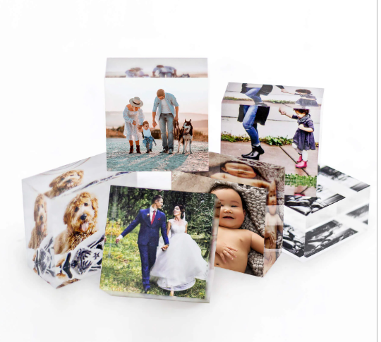 Custom Acrylic Logo Block Acrylic Uv Printing Photo Blocks Display Acrylic Picture Block