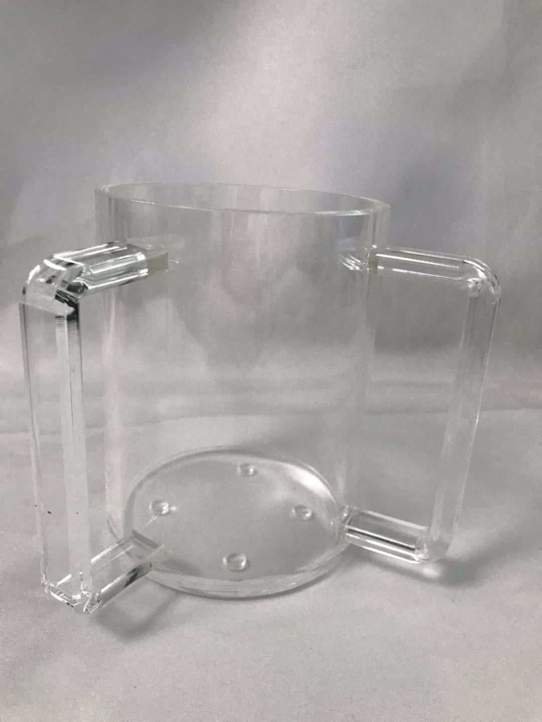 Acrylic Washing Cup with two handles Factory Custom Jewish Lucite Wash Cup